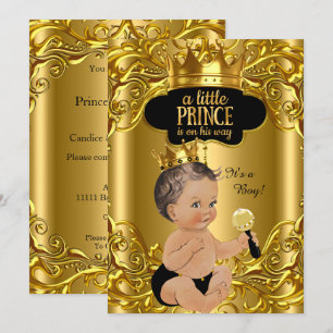 Invitación El pequeño príncipe está en camino Baby Shower Mor