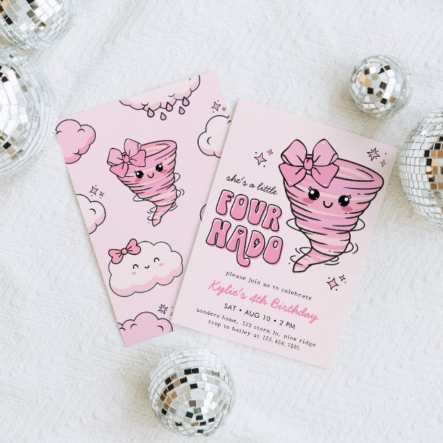 Invitación El pequeño Tornado Rosado de Fournado cuarto cumpl (Subido por el creador)