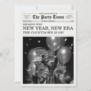 Invitación El Periódico de las Fiestas Año Nuevo Nueva Era
