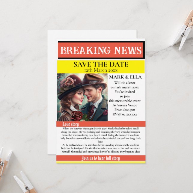 Invitación El periódico guarda la fecha (Anverso/Reverso In Situ)