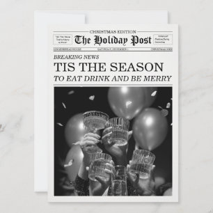 Invitación El Periódico Holiday Press Es La Temporada