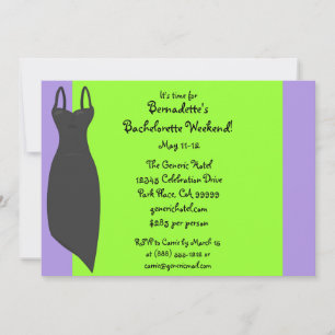 Invitación El personalizado del vestido del negro del fin de