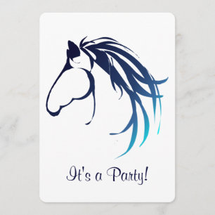 Invitación El personalizado ecuestre de la fiesta de