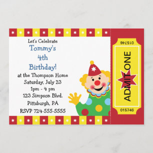 Invitación El personalizado embroma a la fiesta de cumpleaños