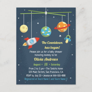 Invitación El pesebre del espacio exterior juega las