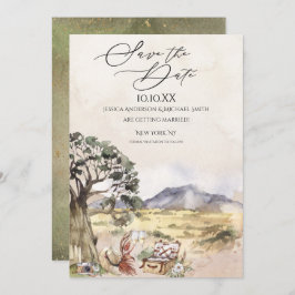 Invitación El picnic de Sahara Savanna Save the Date