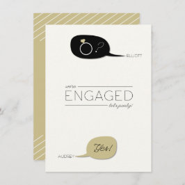 Invitación ¡Él pidió y ella dijo sí! Fiesta de compromiso