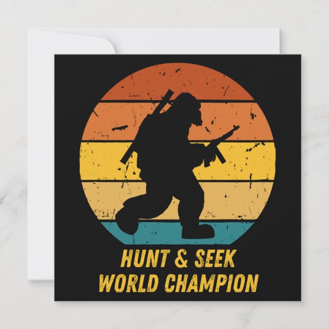 Invitación El pie grande no quiere esconderse y buscar más ah (Anverso)