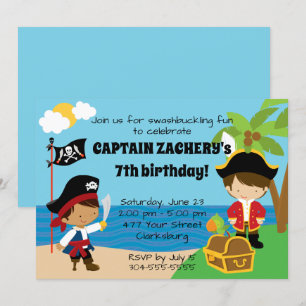 Invitación El pirata embroma a la fiesta de cumpleaños