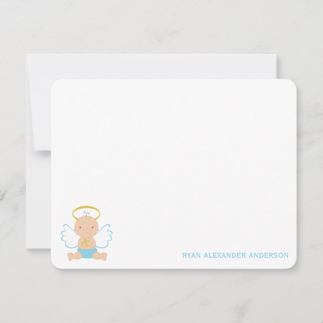 Invitación El plano del bautizo del bebé le agradece las (Anverso)