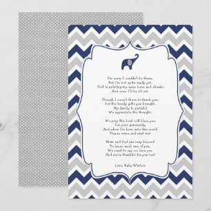 Invitación El poema de la fiesta de bienvenida al bebé le