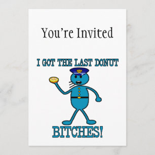 Invitación El poli tiene buñuelo pasado