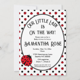 Invitación El polka retro de los bichos de los ladybugs hace 