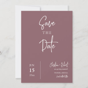 Invitación El polvoriento Boho Minimalista moderno morado sal