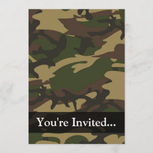 Invitación El polvoriento Camo Verde