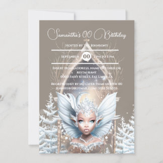 Invitación El portal mágico de la reina de invierno de luna d