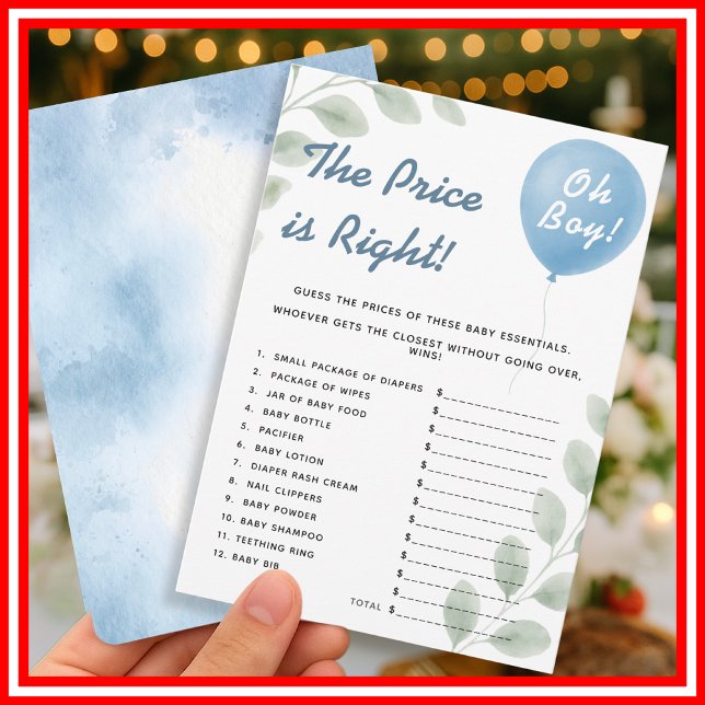 Invitación El precio es justo el juego de ducha justo Eucalyp (Subido por el creador)