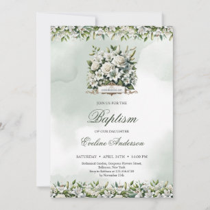 Invitación El precioso don de Dios verde y el bautismo de oro