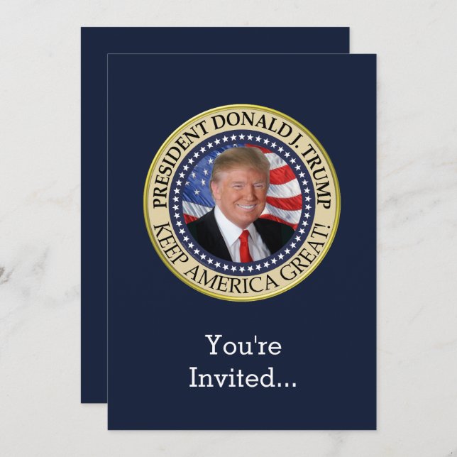 Invitación El presidente Donald Trump 2020 hace grande a Esta (Anverso / Reverso)