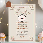 Invitación El primer cumpleaños de Bao chino, un poco inestab<br><div class="desc">Nuestra Pequeña Invitación De Aniversario,  Fiesta De Primer Cumpleaños De Bao,  Invitación De Primer Cumpleaños De China,  Fiesta De Primer Cumpleaños De Dim Sum.</div>