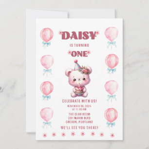Invitación El primer cumpleaños de Daisy