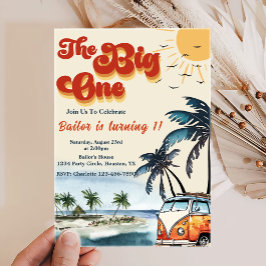 Invitación El primer cumpleaños de la playa Big One Surf Beac
