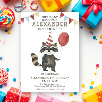 El primer cumpleaños de nuestro bebé mapache