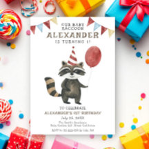 El primer cumpleaños de nuestro bebé mapache