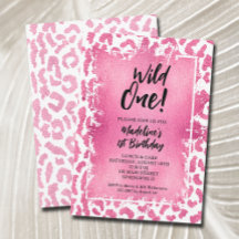 El primer cumpleaños de Wild One Pink Leopard