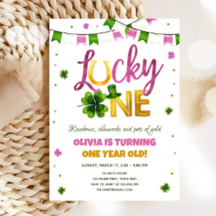 Invitación El primer cumpleaños del Chica del Día de San Patr