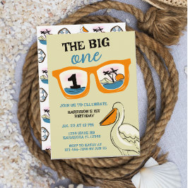 Invitación El primer cumpleaños tropical grande