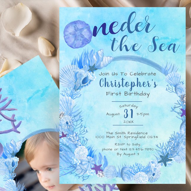 Invitación El primer Fiesta de cumpleaños de OneDer the Sea C (Subido por el creador)