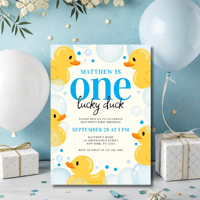 Invitación El primer Fiesta de cumpleaños de un niño con suer (Subido por el creador)