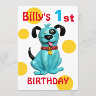 Invitación El primer Fiesta de cumpleaños del bebé, niño cach