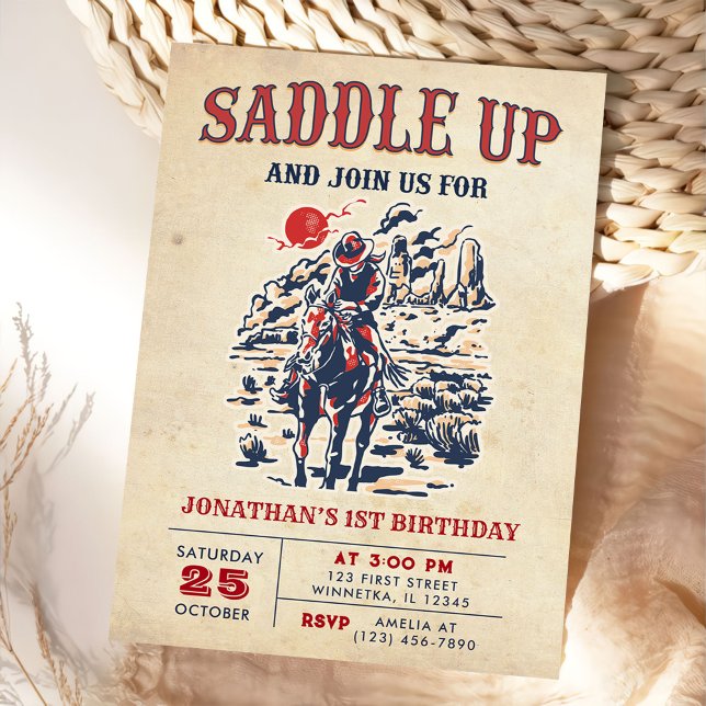 Invitación El primer rodeo del primer cumpleaños del desierto (Subido por el creador)