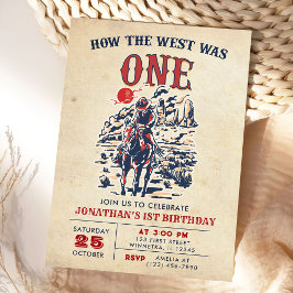 Invitación El primer rodeo del primer cumpleaños del desierto