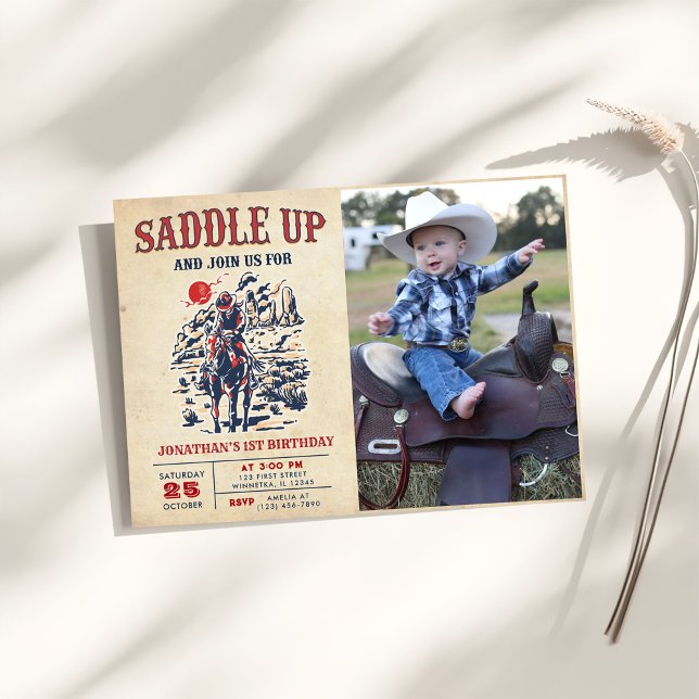 Invitación El primer rodeo del primer cumpleaños del desierto (Subido por el creador)