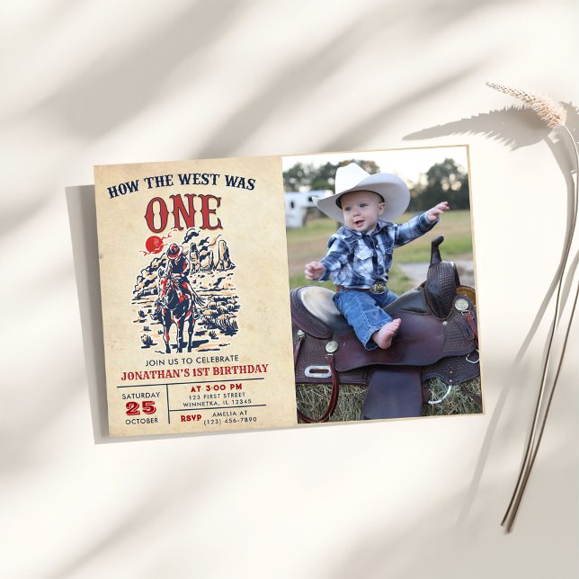 Invitación El primer rodeo del primer cumpleaños del desierto (Subido por el creador)