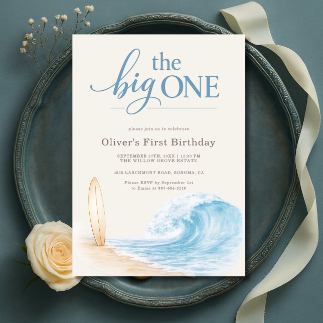 Invitación El Primero Cumpleaños de The Big One Beach Boy (Subido por el creador)