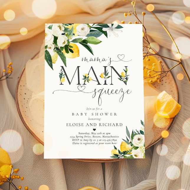 Invitación El principal apretón de Baby Shower de cítricos de (Subido por el creador)