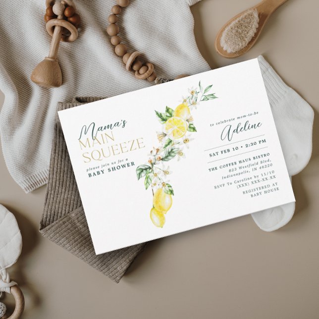 Invitación El principal apretón de Baby Shower de cítricos de (Subido por el creador)