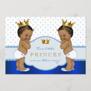 Invitación El príncipe gemelo Baby Shower