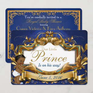 Invitación El Príncipe Real de África Fancy Royal Blue and Go