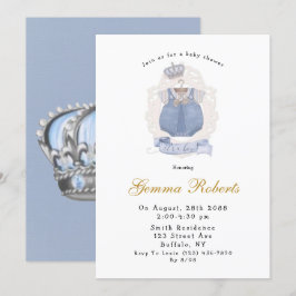 Invitación El príncipe real es un niño Baby Shower