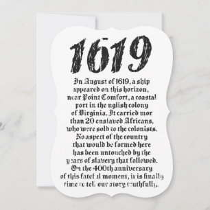 Invitación El Proyecto 1619 estableció la historia negra esta