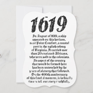 Invitación El Proyecto 1619 estableció la historia negra esta
