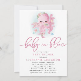 Invitación El pulpo curó al bebé rosado en el Baby Shower en