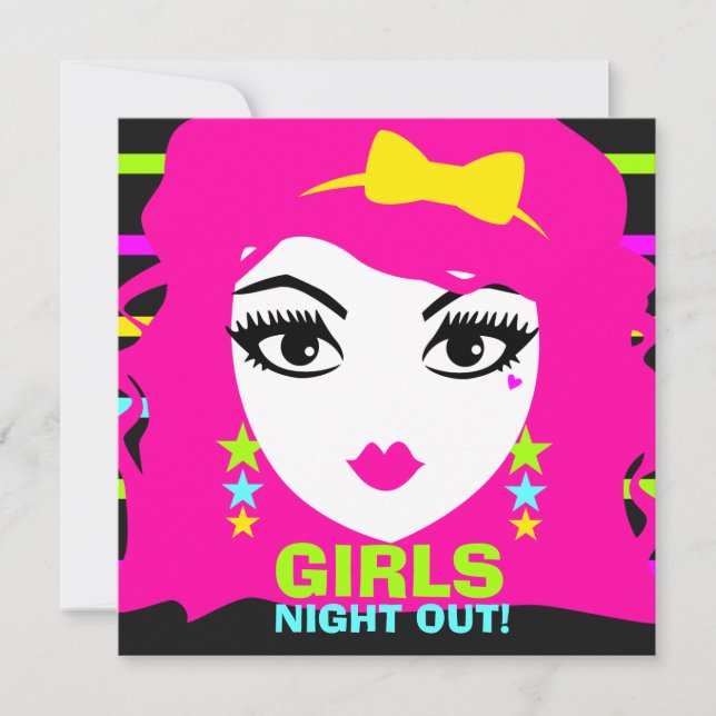 Invitación El punk de neón de 311 dulces invita (Anverso)