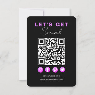 Invitación El Púrpura Negro Moderno Se Conecta Con El Código