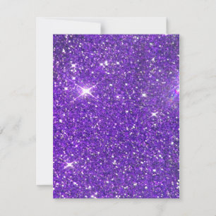 Invitación El Purpurina de moda morado Glitz